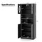 57-Inch Tall Freestanding Bathroom Storage Cabinet with 3 Adjustable Shelves and Acrylic Doors